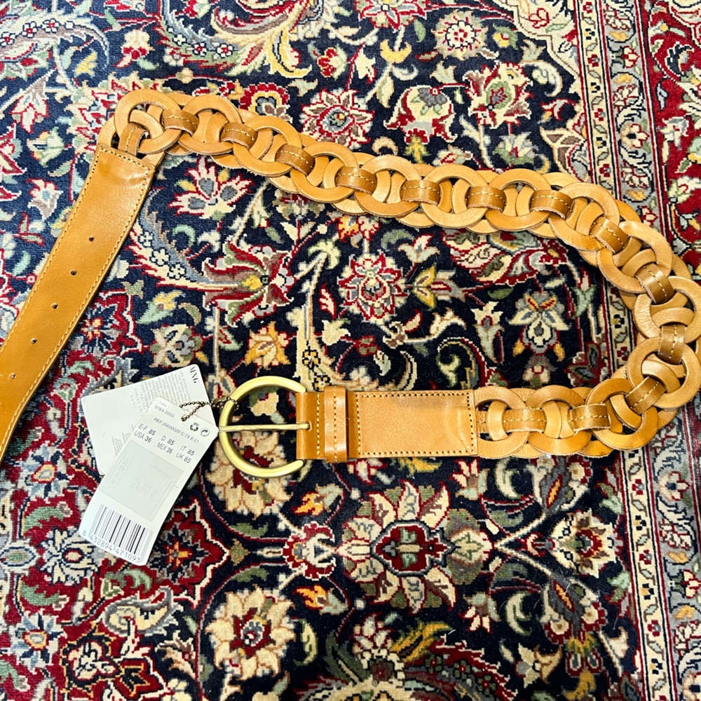 MNG Mango leather belt